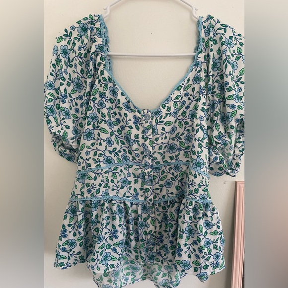 Derek Heart Peplum Top - Picture 1 of 5